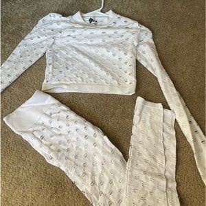 XS Mesh White Fashion Nova set